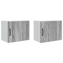 vidaXL Fali Szekrény PORTO 2 pcs Szürke Sonoma 50 x 31 x 40 cm Faanyag