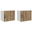 vidaXL Fali Szekrény PORTO 2 pcs Artisan tölgy 50 x 31 x 40 cm Faanyag