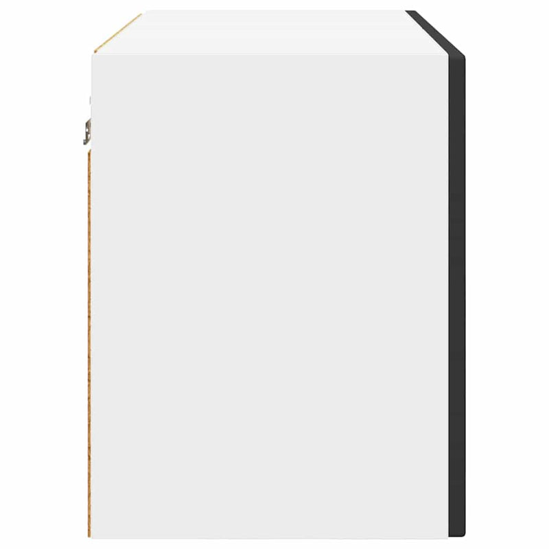 vidaXL Fali konyhaszekrény polcokkal Fekete 60 x 31 x 40 cm Faanyag