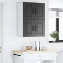 vidaXL Fali Szekrény PORTO 2 pcs Fekete 60 x 31 x 40 cm Faanyag