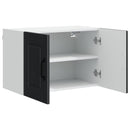 vidaXL Fali Szekrény PORTO 2 pcs Fekete 60 x 31 x 40 cm Faanyag