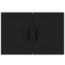 vidaXL Fali konyhaszekrény 2 pcs Fekete 60 x 31 x 40 cm Faanyag