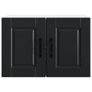 vidaXL Fali Szekrény PORTO 2 pcs Fekete 60 x 31 x 40 cm Faanyag