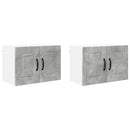 vidaXL Fali konyhaszekrény 2 pcs Beton Szürke 60 x 31 x 40 cm Faanyag