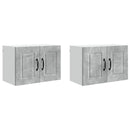 vidaXL Fali Szekrény PORTO 2 pcs Beton Szürke 60 x 31 x 40 cm Faanyag