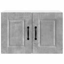 vidaXL Fali Szekrény PORTO 2 pcs Beton Szürke 60 x 31 x 40 cm Faanyag