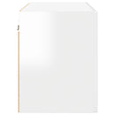 vidaXL Fali Szekrény PORTO Magas Fényű Fehér 60 x 31 x 40 cm Faanyag