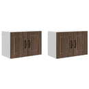 vidaXL Fali Szekrény PORTO 2 pcs Barna Tölgy 60 x 31 x 40 cm Faanyag