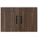 vidaXL Fali Szekrény PORTO 2 pcs Barna Tölgy 60 x 31 x 40 cm Faanyag