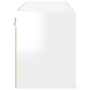 vidaXL Fali Szekrény PORTO Magas Fényű Fehér 80 x 31 x 40 cm Faanyag