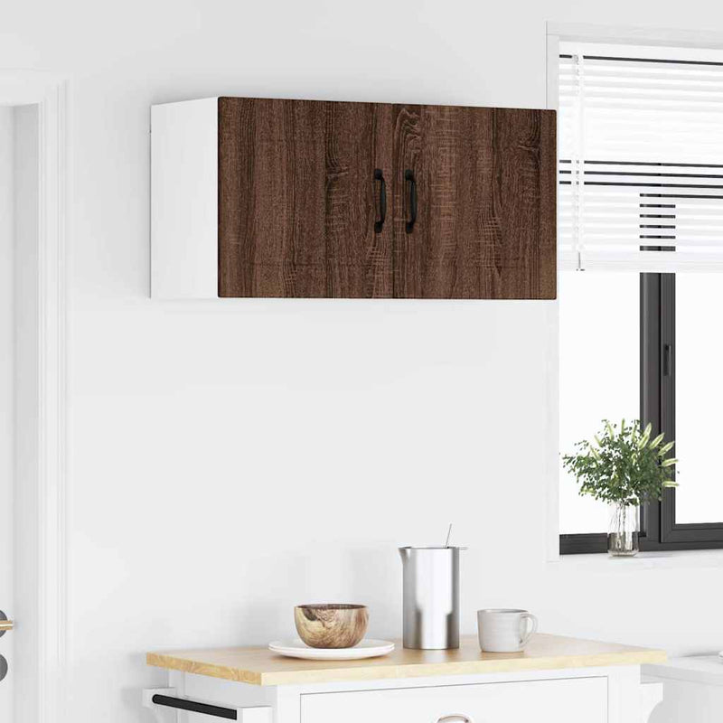 vidaXL Fali konyhaszekrény ajtóval Barna Tölgy 80 x 31 x 40 cm Faanyag