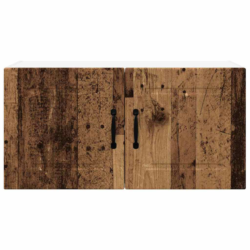 vidaXL Fali konyhaszekrény polcokkal Öreg fa 80 x 31 x 40 cm Faanyag