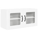 vidaXL Fali üveges szekrény PORTO Fehér 80 x 31 x 40 cm Szerelt Fa
