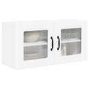vidaXL Fali üveges szekrény PORTO Fehér 80 x 31 x 40 cm Faanyag