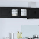 vidaXL Fali üveg szekrény PORTO Fekete 80 x 31 x 40 cm Faanyag