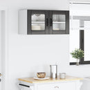 vidaXL Fali üveg szekrény PORTO Fekete 80 x 31 x 40 cm Faanyag