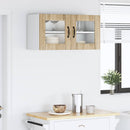vidaXL Fali üveges szekrény PORTO Sonoma tölgy 80 x 31 x 40 cm Faanyag