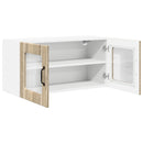 vidaXL Fali üveges szekrény PORTO Sonoma tölgy 80 x 31 x 40 cm Faanyag