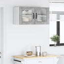 vidaXL Fali üveges szekrény PORTO Beton Szürke 80 x 31 x 40 cm Faanyag