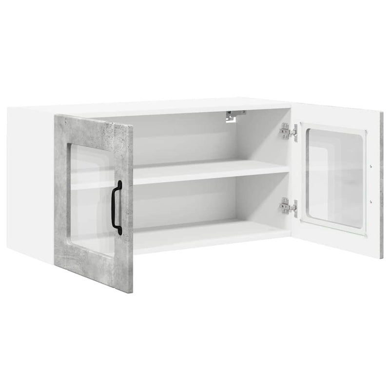 vidaXL Fali konyhaszekrény Beton Szürke 80 x 31 x 40 cm Faanyag