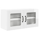 vidaXL Fali üveges szekrény PORTO Magas Fényű Fehér 80 x 31 x 40 cm