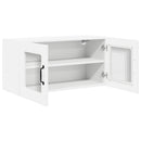 vidaXL Fali üveges szekrény PORTO Magas Fényű Fehér 80 x 31 x 40 cm