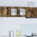 vidaXL Fali üveges szekrény PORTO Füstölt tölgy 80 x 31 x 40 cm