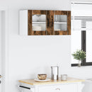 vidaXL Fali üveges szekrény PORTO Füstölt tölgy 80 x 31 x 40 cm