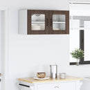 vidaXL Fali üveges szekrény PORTO Barna Tölgy 80 x 31 x 40 cm