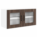 vidaXL Fali üveges szekrény PORTO Barna Tölgy 80 x 31 x 40 cm Faanyag