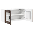 vidaXL Fali üveges szekrény PORTO Barna Tölgy 80 x 31 x 40 cm