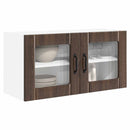 vidaXL Fali üveges szekrény PORTO Barna Tölgy 80 x 31 x 40 cm