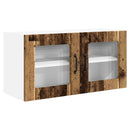 vidaXL Fali üveges szekrény PORTO Öreg fa 80 x 31 x 40 cm Faanyag