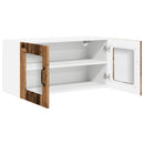 vidaXL Fali üveges szekrény PORTO Öreg fa 80 x 31 x 40 cm Faanyag
