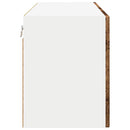vidaXL Fali üveges szekrény PORTO Öreg fa 80 x 31 x 40 cm Faanyag