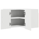 vidaXL Fali sarok szekrény PORTO Fehér 57 x 57 x 40 cm Faanyag