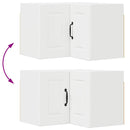 vidaXL Fali konyhaszekrény polcokkal Fehér 57 x 57 x 40 cm Faanyag