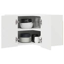 vidaXL Fali konyhaszekrény polcokkal Fehér 57 x 57 x 40 cm Faanyag