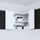 vidaXL Fali konyhaszekrény polcokkal Fekete 57 x 57 x 40 cm Faanyag