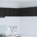 vidaXL Fali sarokszekrény PORTO Fekete 57 x 57 x 40 cm Faanyag
