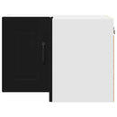 vidaXL Fali konyhaszekrény polcokkal Fekete 57 x 57 x 40 cm Faanyag