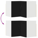 vidaXL Fali konyhaszekrény polcokkal Fekete 57 x 57 x 40 cm Faanyag