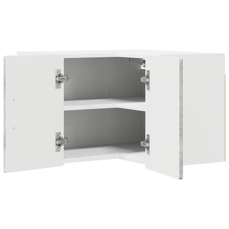 vidaXL Fali konyhaszekrény Beton Szürke 57 x 57 x 40 cm Faanyag