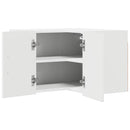 vidaXL Fali sarokszekrény PORTO Magas Fényű Fehér 57 x 57 x 40 cm