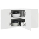 vidaXL Fali konyhaszekrény Magas Fényű Fehér 57 x 57 x 40 cm Faanyag