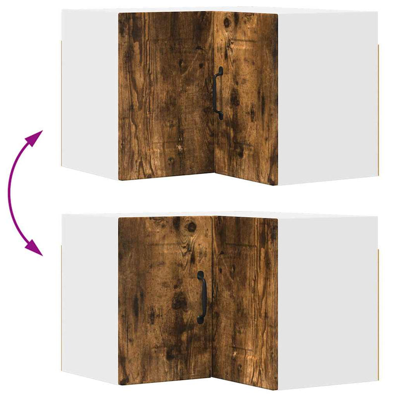 vidaXL Fali konyhaszekrény Füstölt tölgy 57 x 57 x 40 cm Faanyag