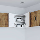 vidaXL Fali sarokszekrény PORTO Öreg fa 57 x 57 x 40 cm Faanyag