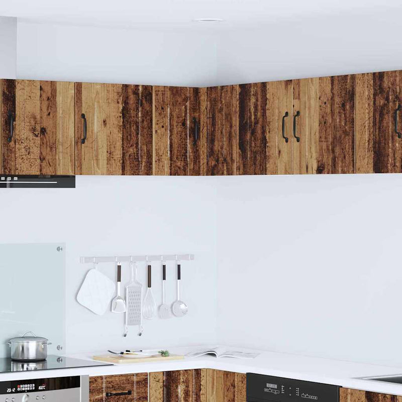 vidaXL Fali konyhaszekrény polcokkal Öreg fa 57 x 57 x 40 cm Faanyag