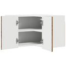 vidaXL Fali sarokszekrény PORTO Öreg fa 57 x 57 x 40 cm Faanyag