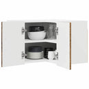 vidaXL Fali konyhaszekrény polcokkal Öreg fa 57 x 57 x 40 cm Faanyag